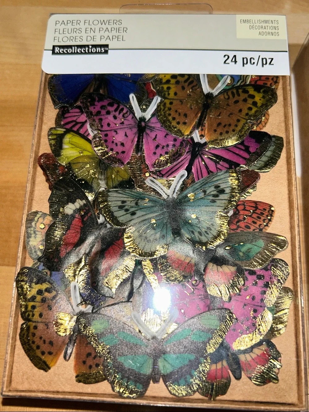New! Lot of 48 paper butterflies for crafts